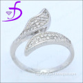 Micro Pave Setting Stunning 925 Sterling Silver Cubic Zirconia Foxtail Ring